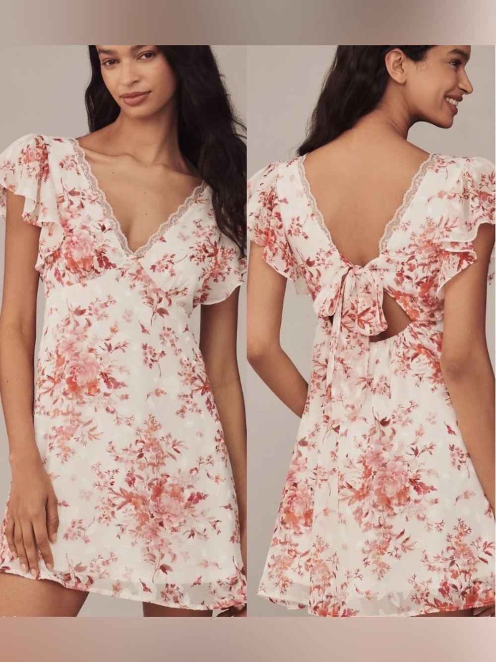 NWT Anthropologie En Elly Lace Trim Mini Slip Dress XS